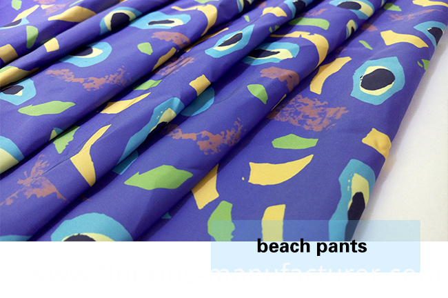 Printed Polyester Brushed Beach Shorts/ Casual Garment Fabric